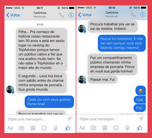 Resposta do Restaurante Cheiro Verde para uma pessoa que comentou negativamente sobre o restaurante.